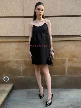 Sandro NWT Ambre Babydoll Dress Size 6 Noir